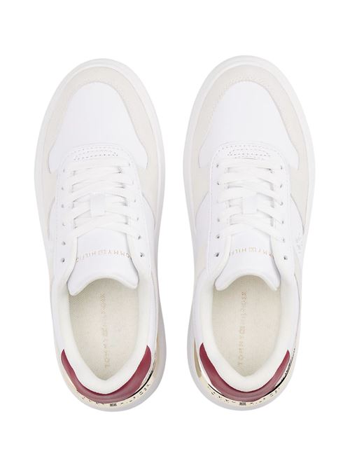Sneaker donna bianche in pelle Tommy Hilfiger | FW0FW08632YBS